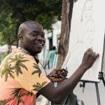 cómo vivir del arte. pintor senegales CalleArteMas