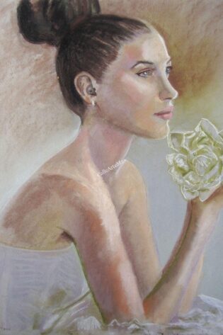 2 Muchacha con flor en las manos GIRL WITH FLOWER IN THE HANDS 2013