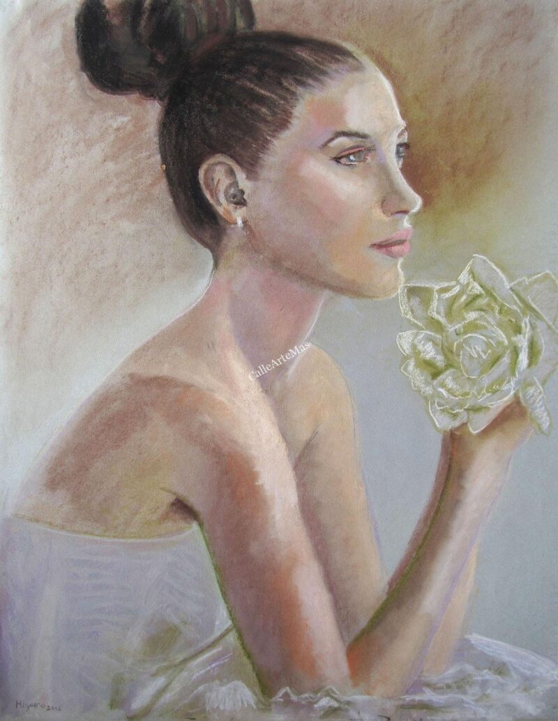 2 Muchacha con flor en las manos GIRL WITH FLOWER IN THE HANDS 2013