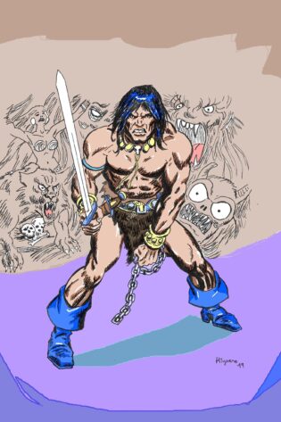 24 Dibujo Guerrero en el mundo de la Magia 1