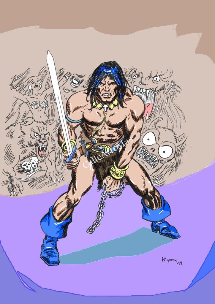 24 Dibujo Guerrero en el mundo de la Magia 1