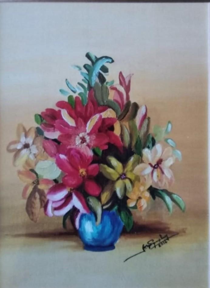 jar of flowers