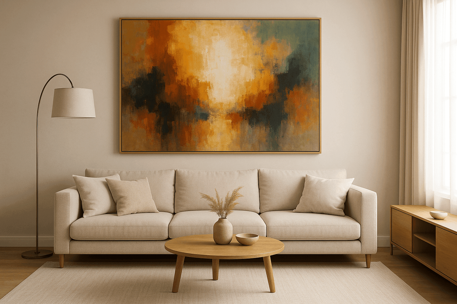 5 ejemplos de decoración con cuadros grandes