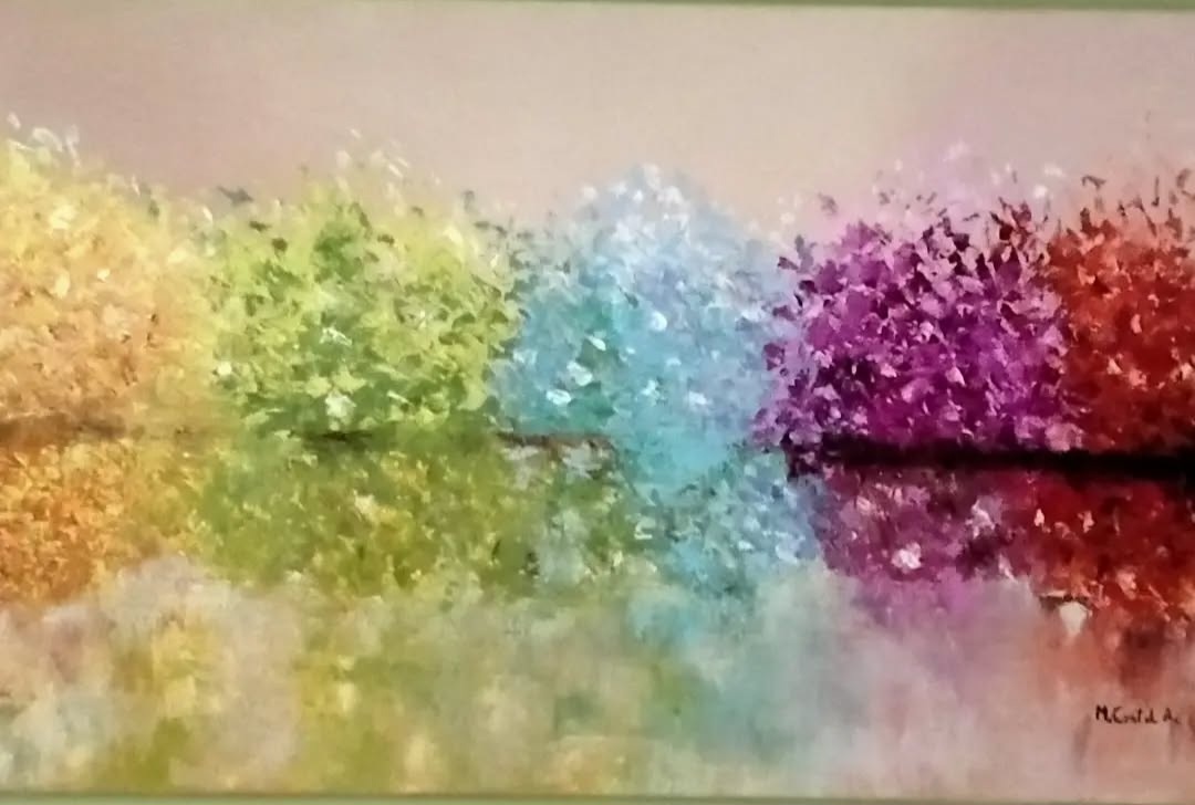 Arbustos reflejados en el agua | ARTERNATIVAS Arbustos reflejados en el agua