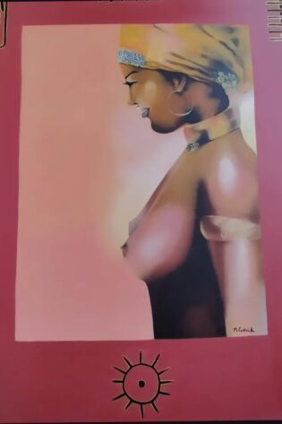 Africana con sinbolos africanos