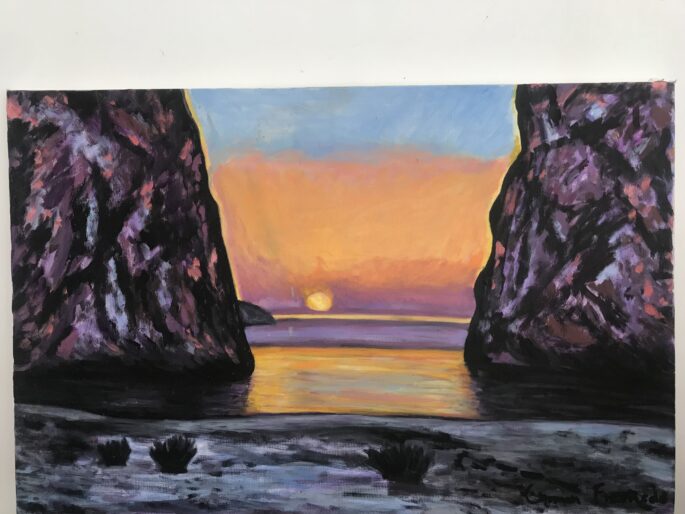 Rocas al anochecer