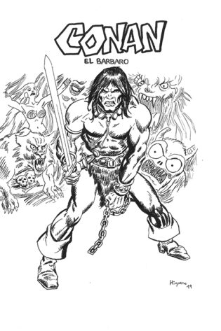 comic, original, dibujo, conan,