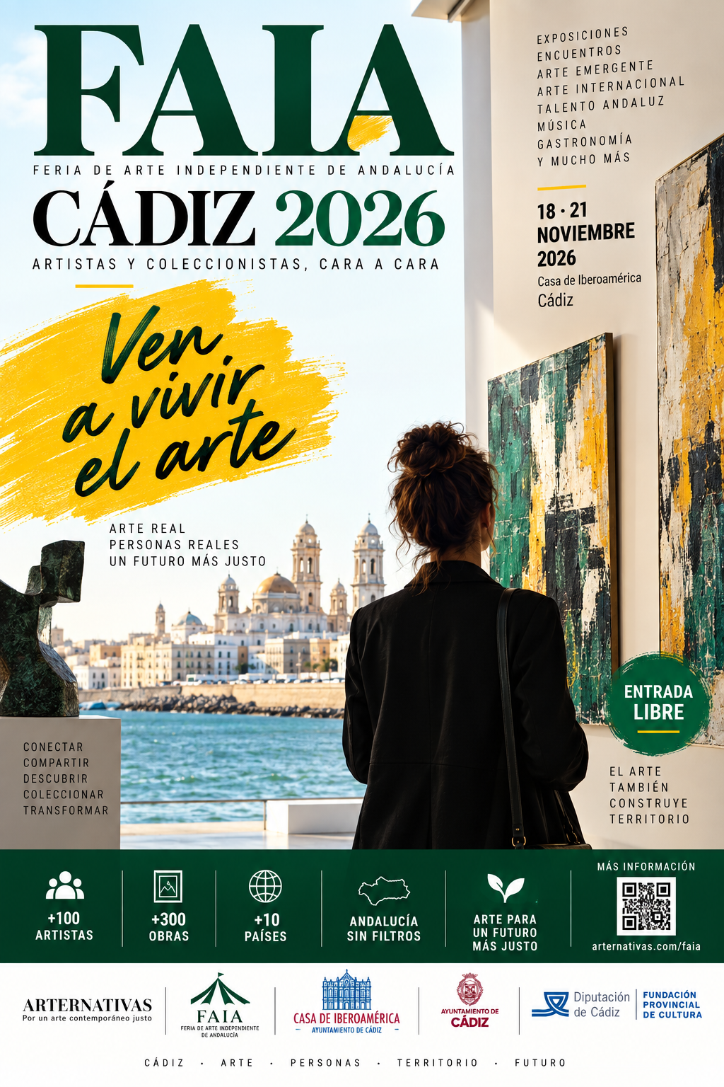 Banner de la convocatoria FAIA Cádiz 2026 en la Casa de Iberoamérica
