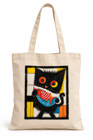 Bolso Gato con pez - María Hernández